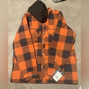 Dickies Plaid Shirt Jacket w/ Hood – Relaxed Fit – Size L/G – NWT